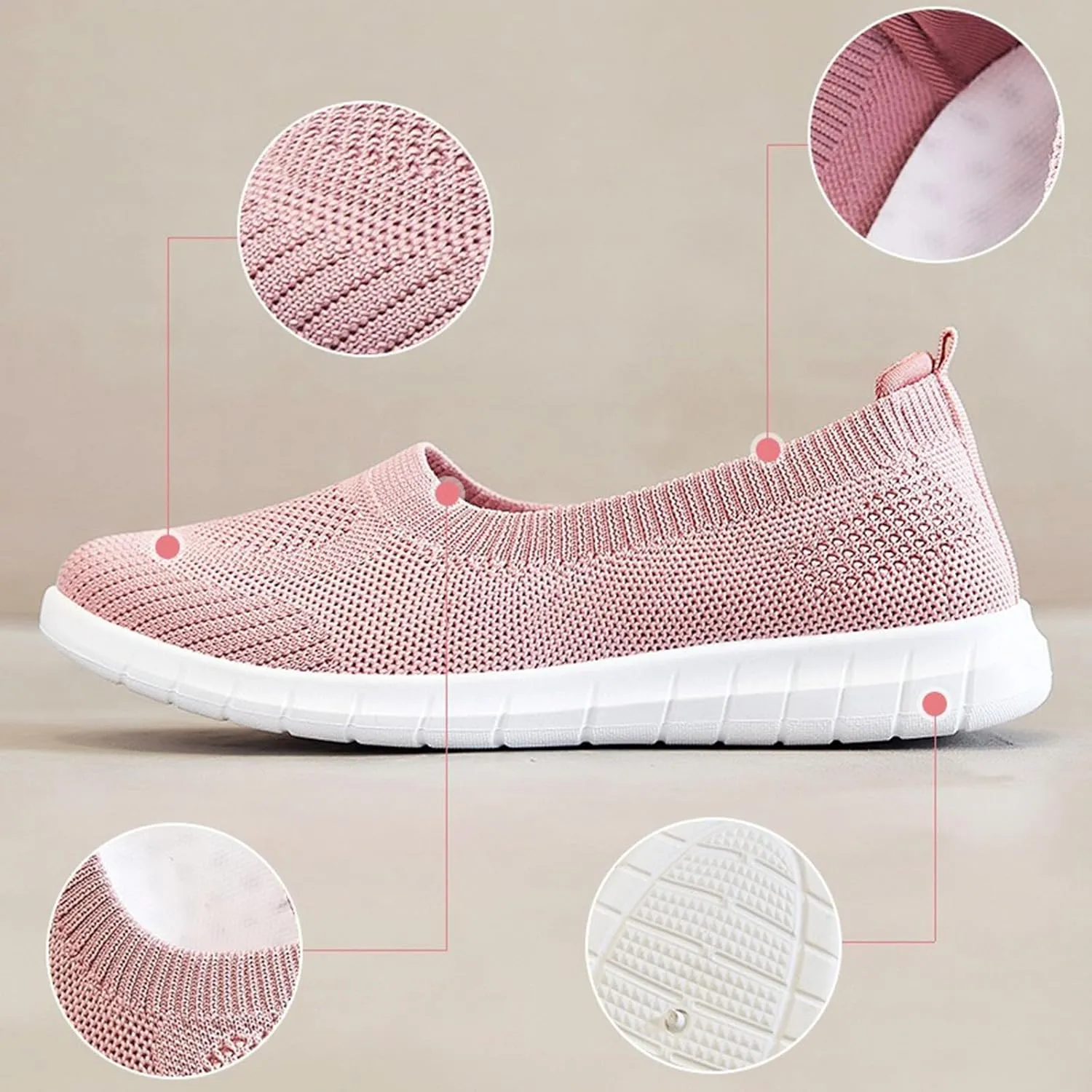 Platform Boots for Women Ankle Boots for Women No Heel Flat Soft Sole Fashion Casual Shoes Breathable Cloth Shoes