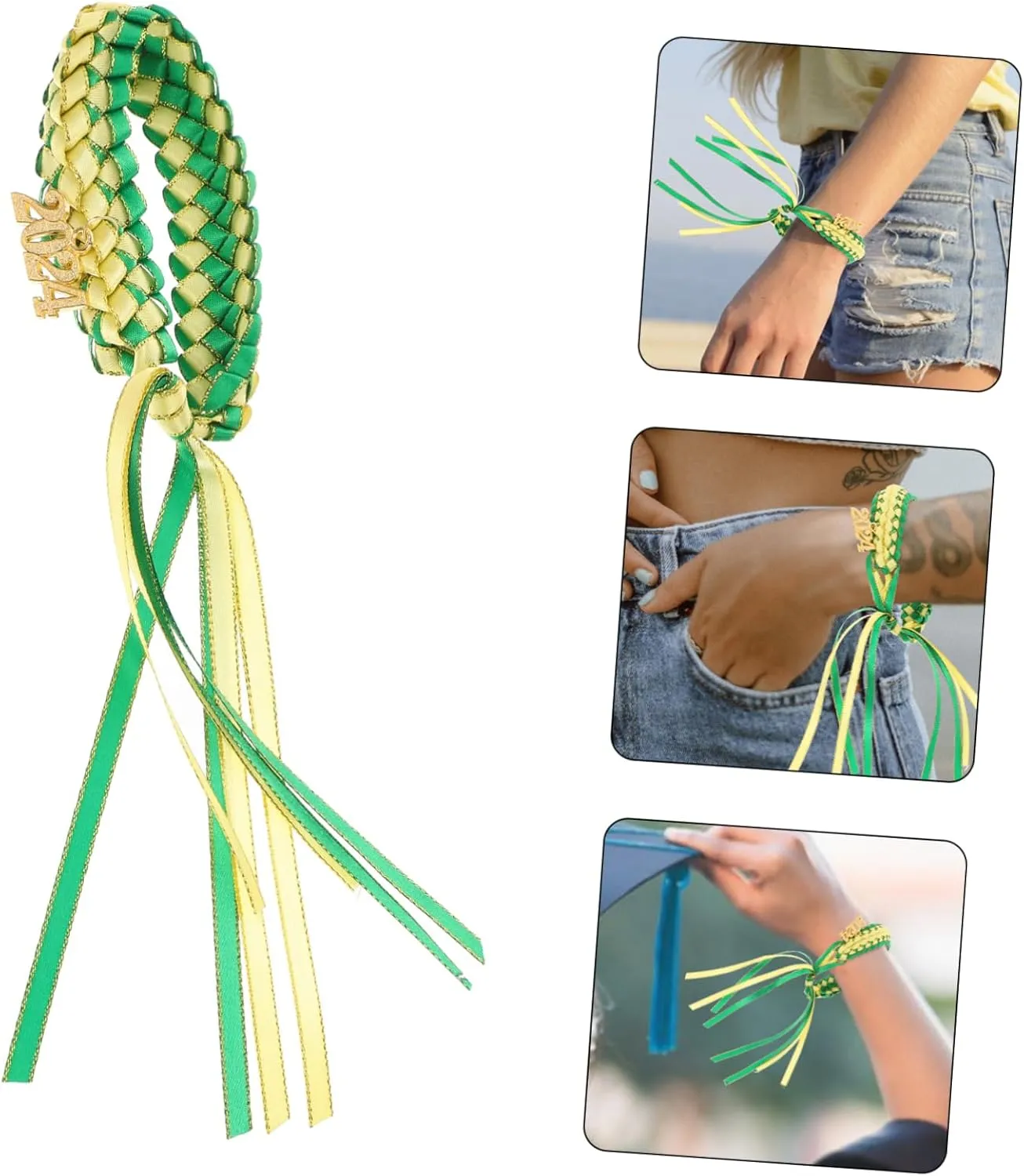 PRETYZOOM 2024 Braided Ribbon Bracelet Simple Anklets Rope Bracelet for Women Hand Woven Bracelet Decorative