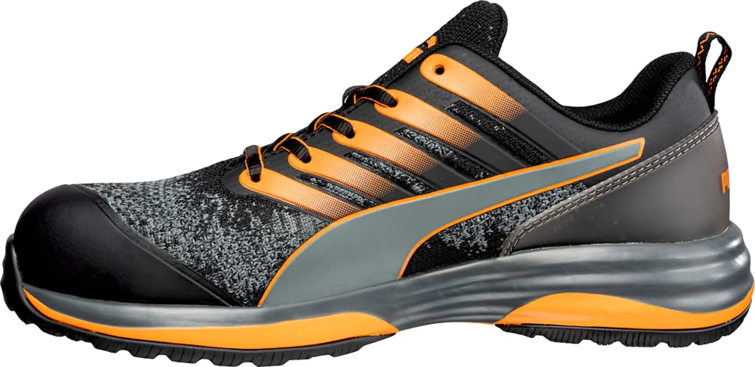 PUMA Men's Charge Industrial Shoe, Black-Orange Eh, 11