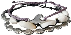 Pura Vida Bracelets Pack Dark Knotted Wave Chain Bracelet Stack - Set of 3 Stackable Bracelets for Women, Summer Accessories & Cute Bracelets - 1 Chain Bracelet & 2 String Bracelets