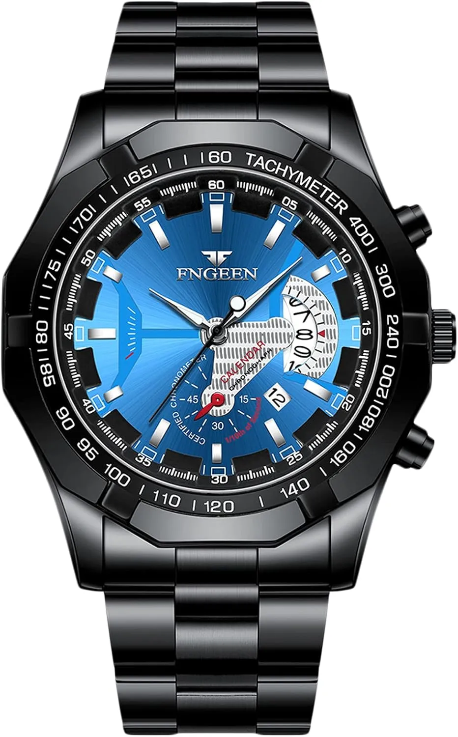 RORIOS Business Mens Watches Luminous Watch Analog Movement Quartz Watch with Stainless Steel Band Classic Wrist Watch for Men