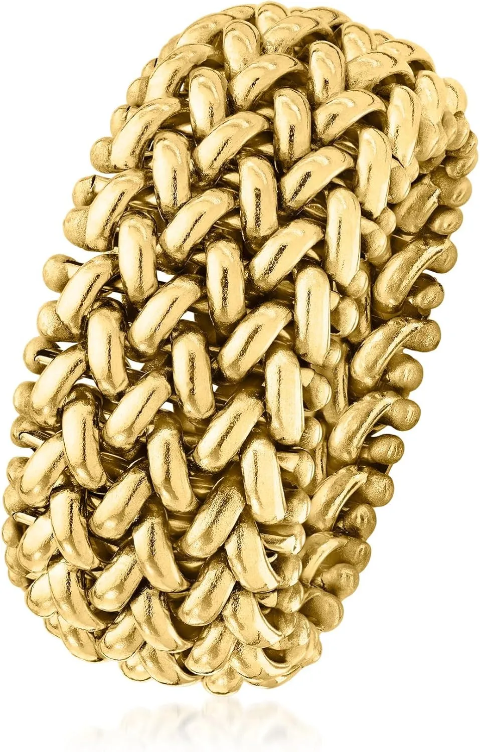 Ross-Simons Italian 14kt Yellow Gold Riso-Link Ring