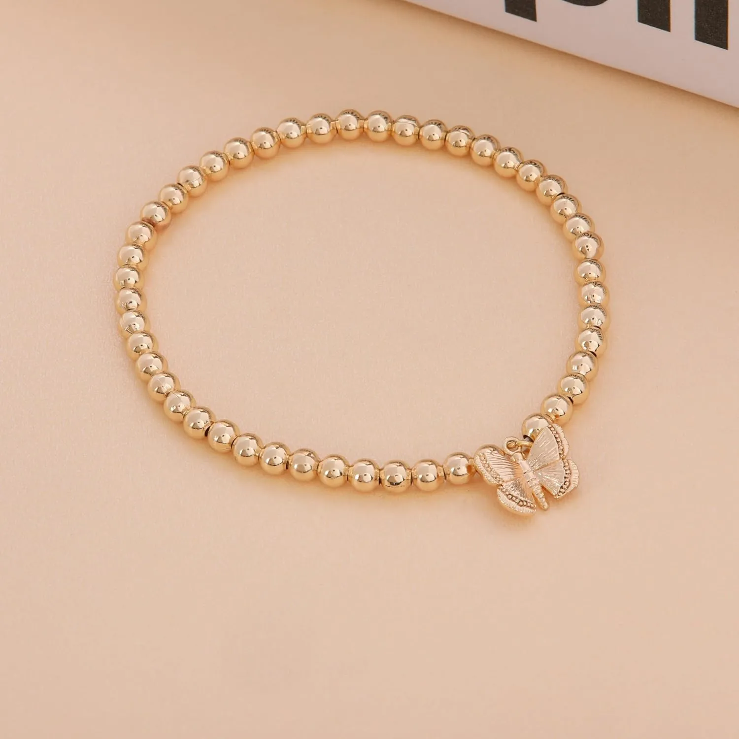 RZKING Gold Bracelets for Women, Evil Eye Butterfly Dragonfly Elephant Charm Bracelets for Women, Friendship Bracelets, Birthday, Retirement, Inspirational Gifts for Women