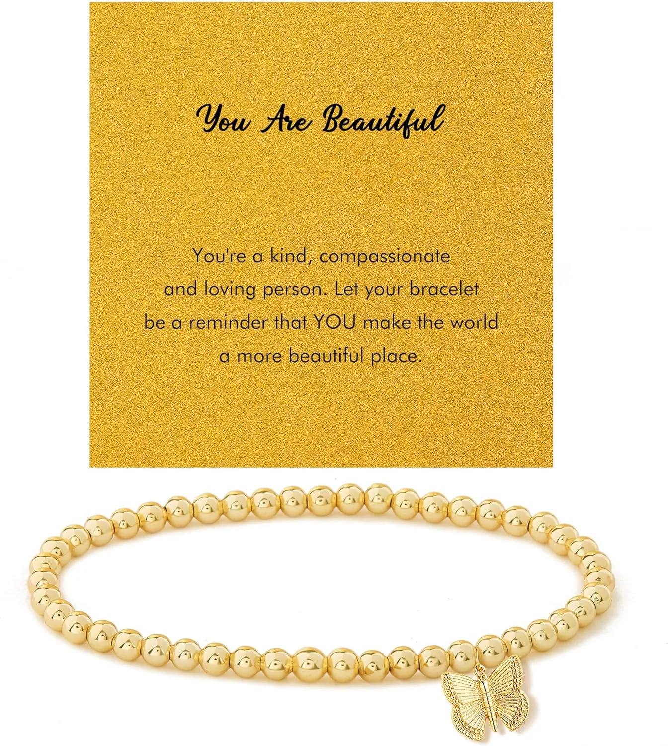 RZKING Gold Bracelets for Women, Evil Eye Butterfly Dragonfly Elephant Charm Bracelets for Women, Friendship Bracelets, Birthday, Retirement, Inspirational Gifts for Women