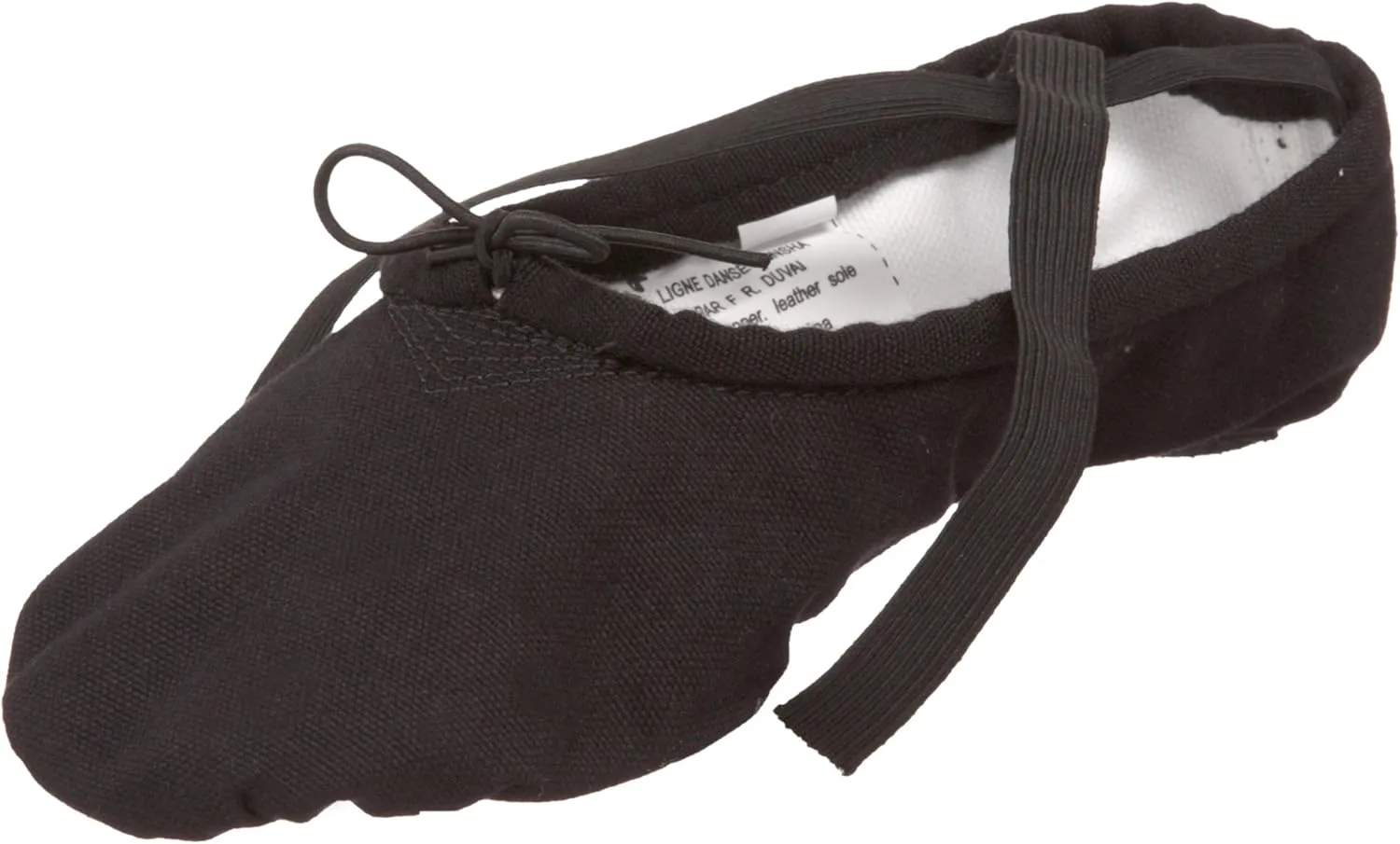 Sansha unisex-adult Pro 1 Canvas Ballet Slipper,Black,7 M (5 M US Women's)