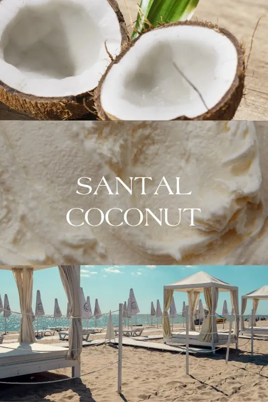 santal coconut soy candle