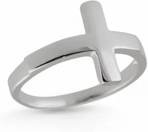 Sideways Cross Ring - 925 Sterling Silver - Crosses Religious Faith Symbol - Sterling Silver Rings - Women's Jewelry Gifts - Stylish Accessory