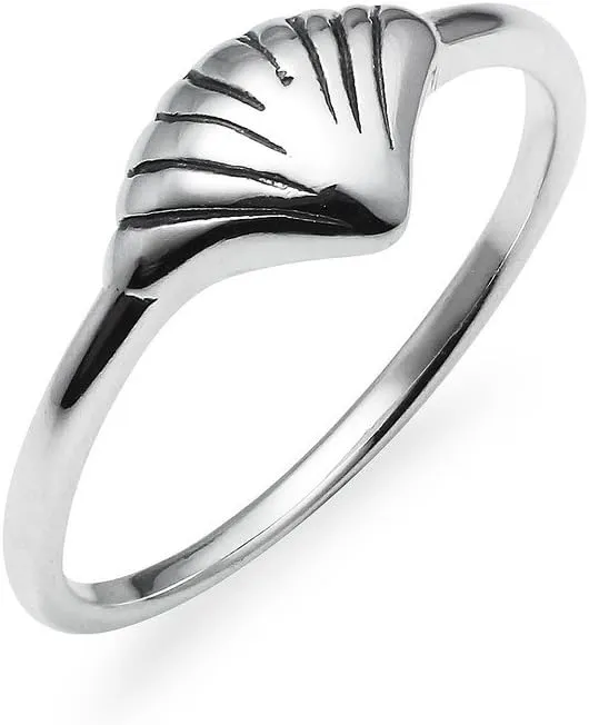 Silverline Jewelry 925 Sterling Silver Seashell Ocean Ring, Sizes 5-10