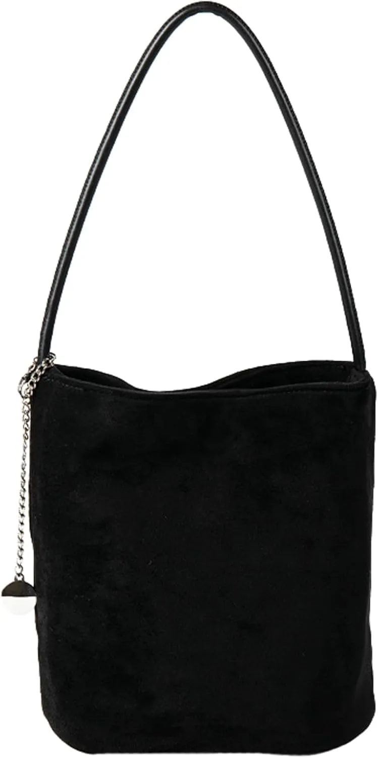 Small Brown Suede Bucket Bag Trendy Suede Handbag for Women Brown Small Slouchy Suede Bucket Purses