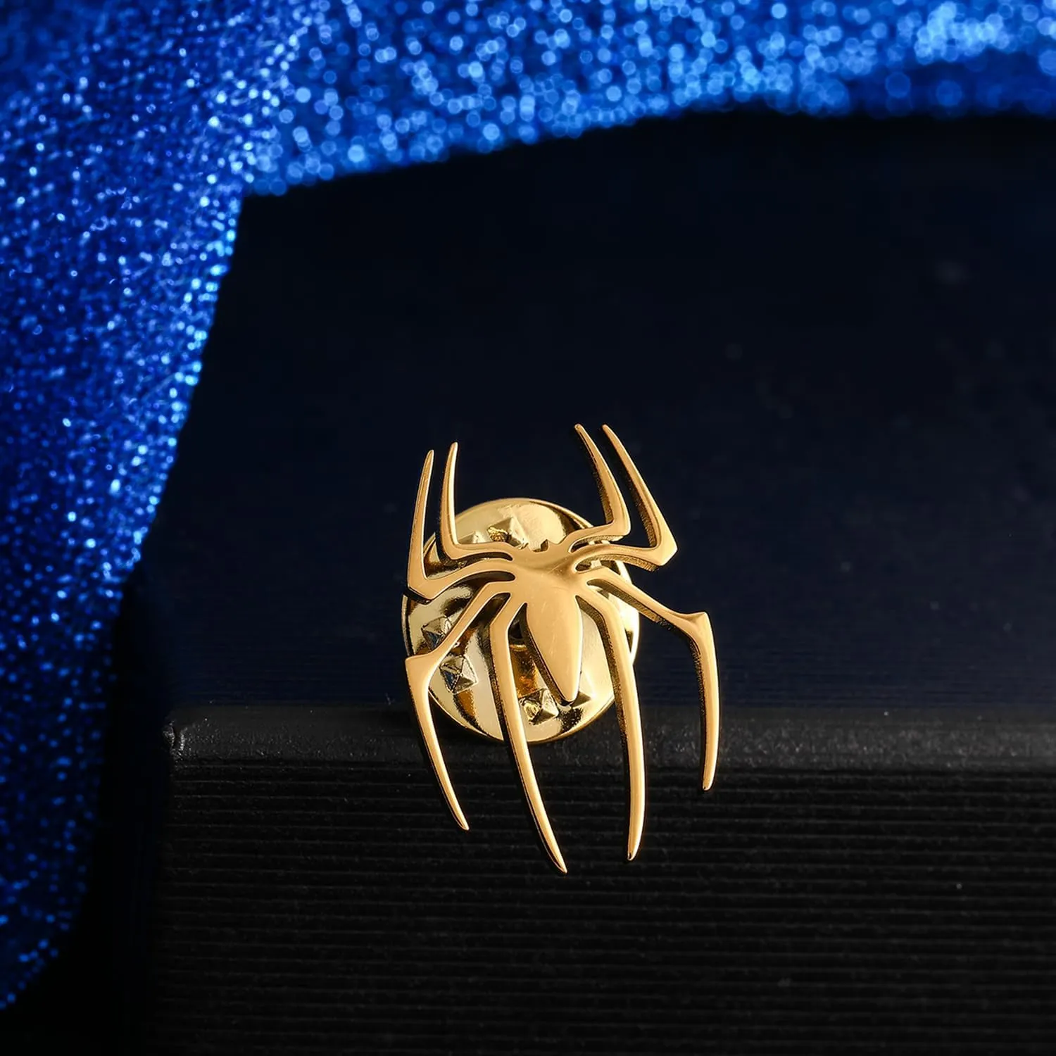 Spider Designer Badge Lapel Pins Stainless Steel Spider Brooches for Men