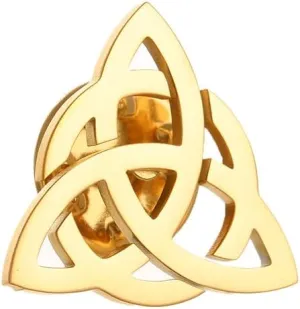 Stainless Steel Celtic Knot Symbol Brooches and Pin for Men Religious Amulet Jewelry