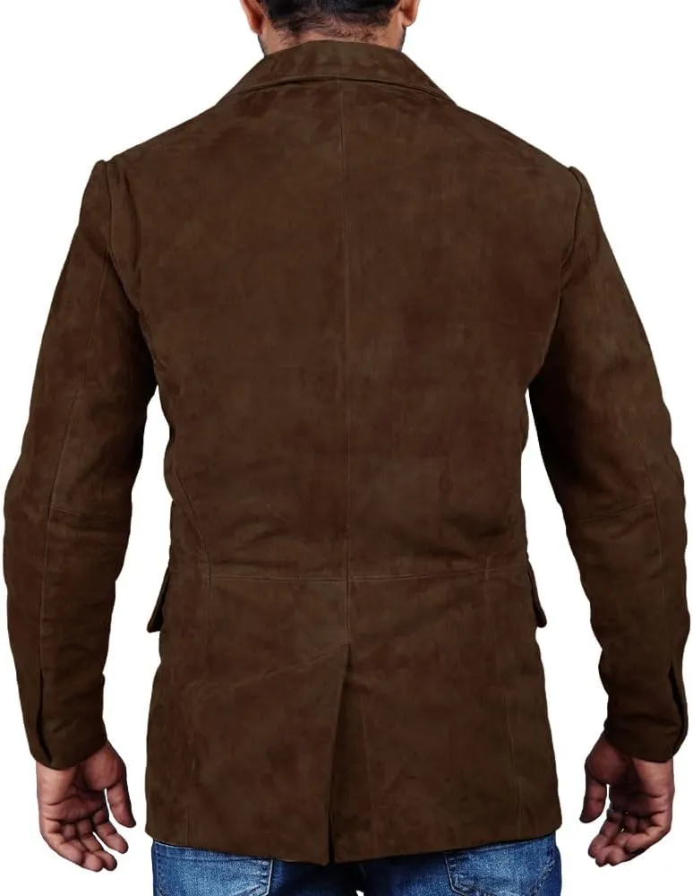 Suede Leather Blazer for Men Suede Sport Coat for Men Blazer Suede Leather Jacket Blazer Coat for Men