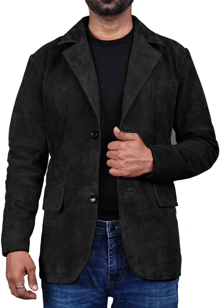 Suede Leather Blazer for Men Suede Sport Coat for Men Blazer Suede Leather Jacket Blazer Coat for Men