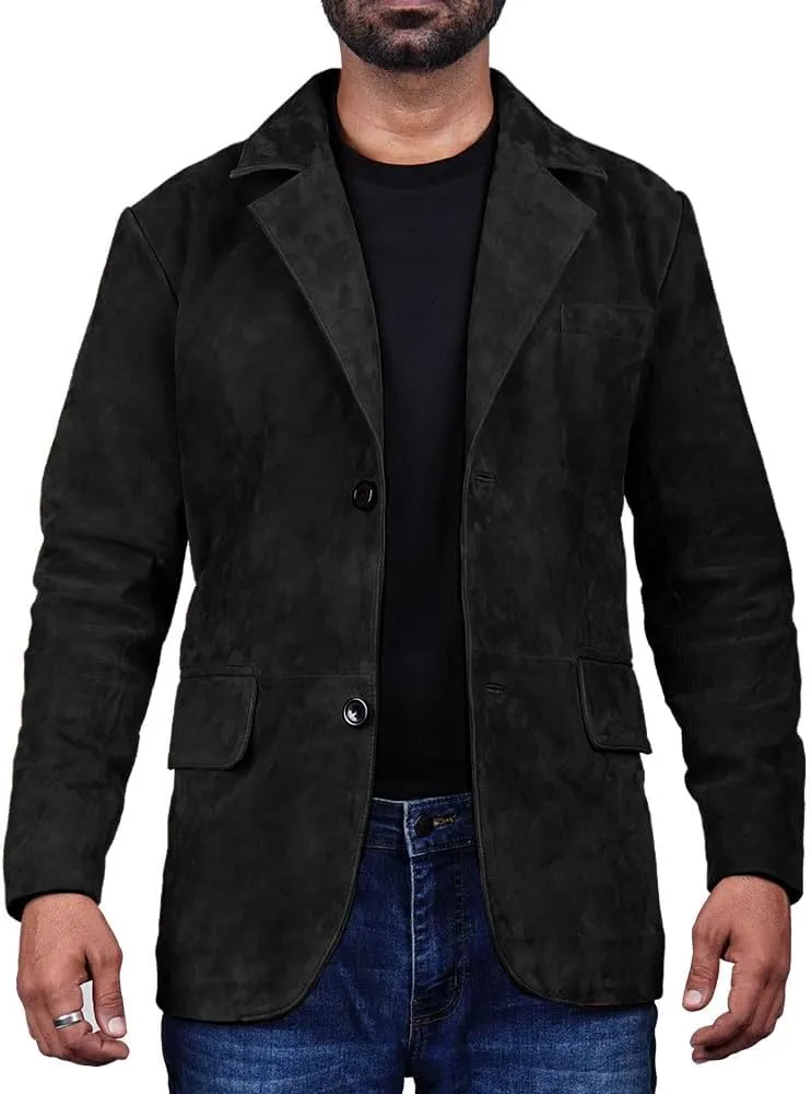 Suede Leather Blazer for Men Suede Sport Coat for Men Blazer Suede Leather Jacket Blazer Coat for Men