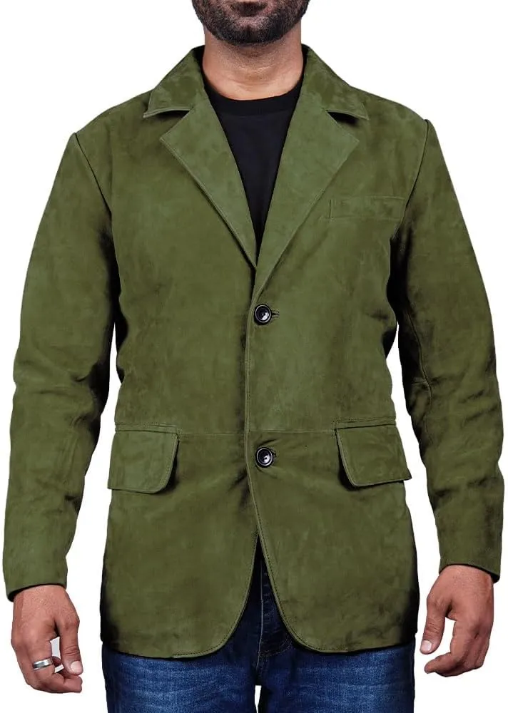 Suede Leather Blazer for Men Suede Sport Coat for Men Blazer Suede Leather Jacket Blazer Coat for Men