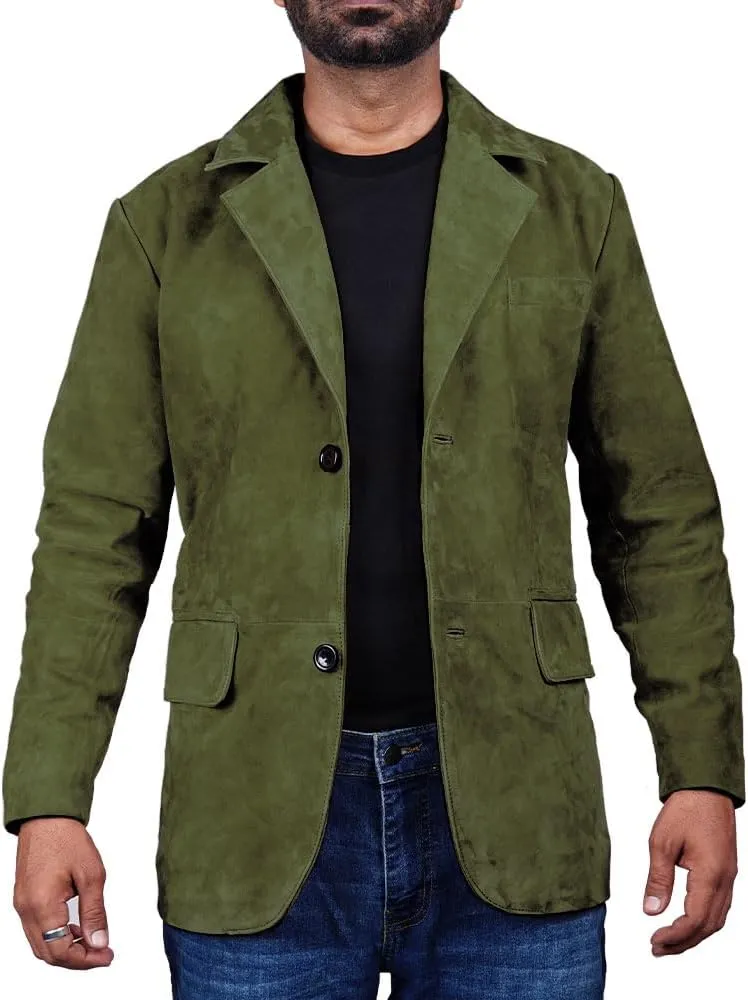 Suede Leather Blazer for Men Suede Sport Coat for Men Blazer Suede Leather Jacket Blazer Coat for Men