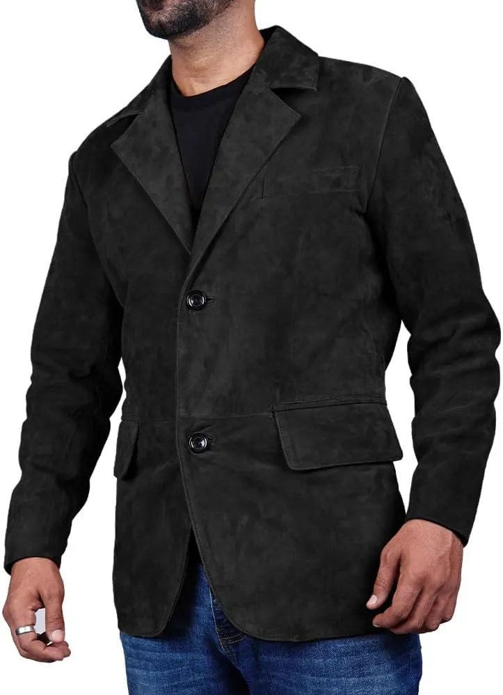 Suede Leather Blazer for Men Suede Sport Coat for Men Blazer Suede Leather Jacket Blazer Coat for Men
