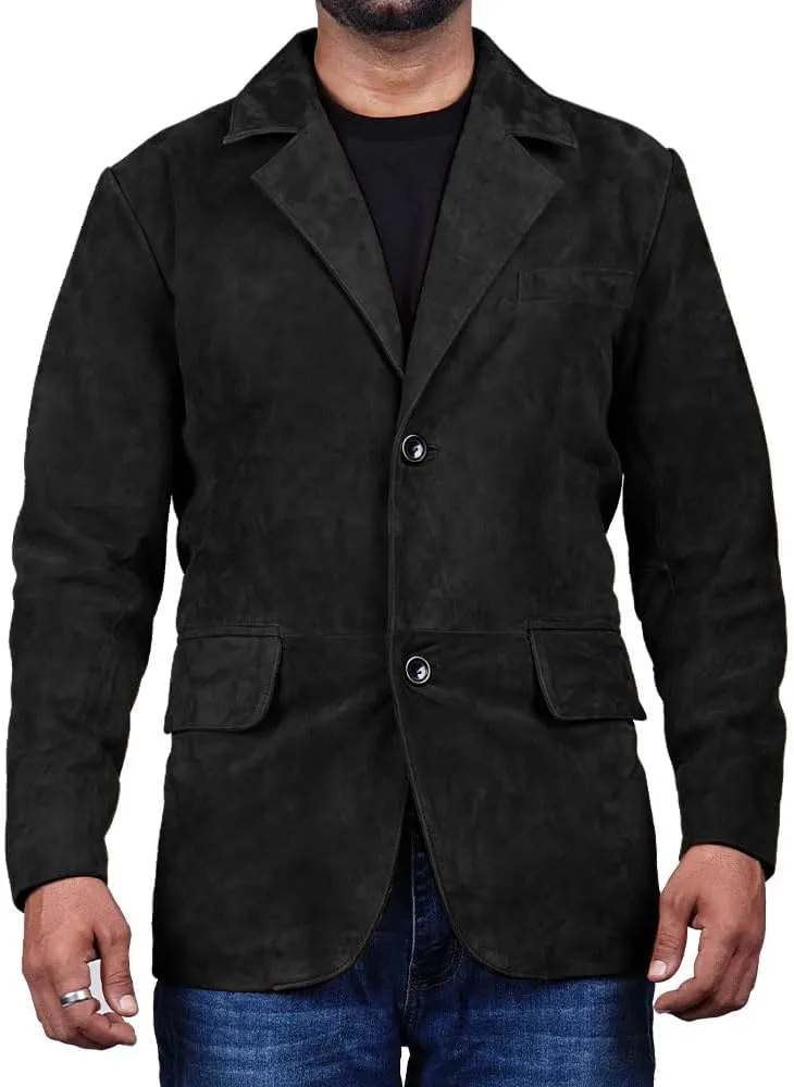 Suede Leather Blazer for Men Suede Sport Coat for Men Blazer Suede Leather Jacket Blazer Coat for Men