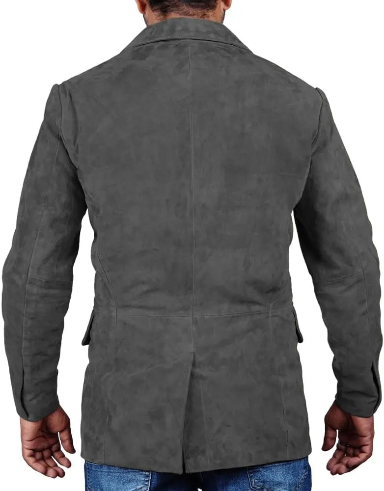 Suede Leather Blazer for Men Suede Sport Coat for Men Blazer Suede Leather Jacket Blazer Coat for Men
