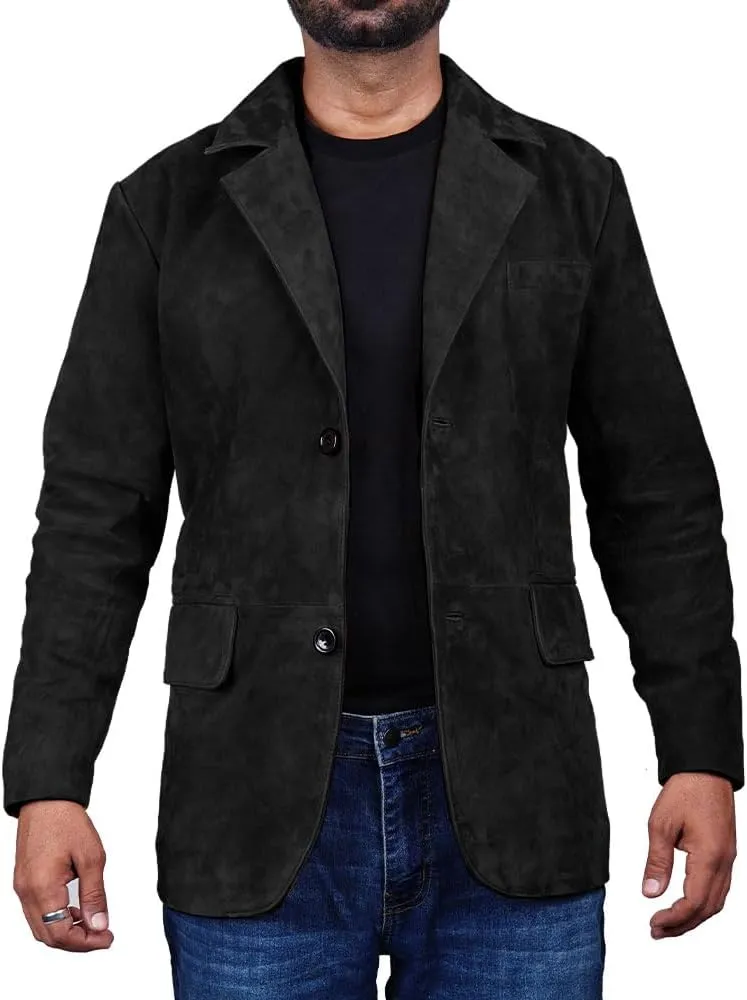 Suede Leather Blazer for Men Suede Sport Coat for Men Blazer Suede Leather Jacket Blazer Coat for Men