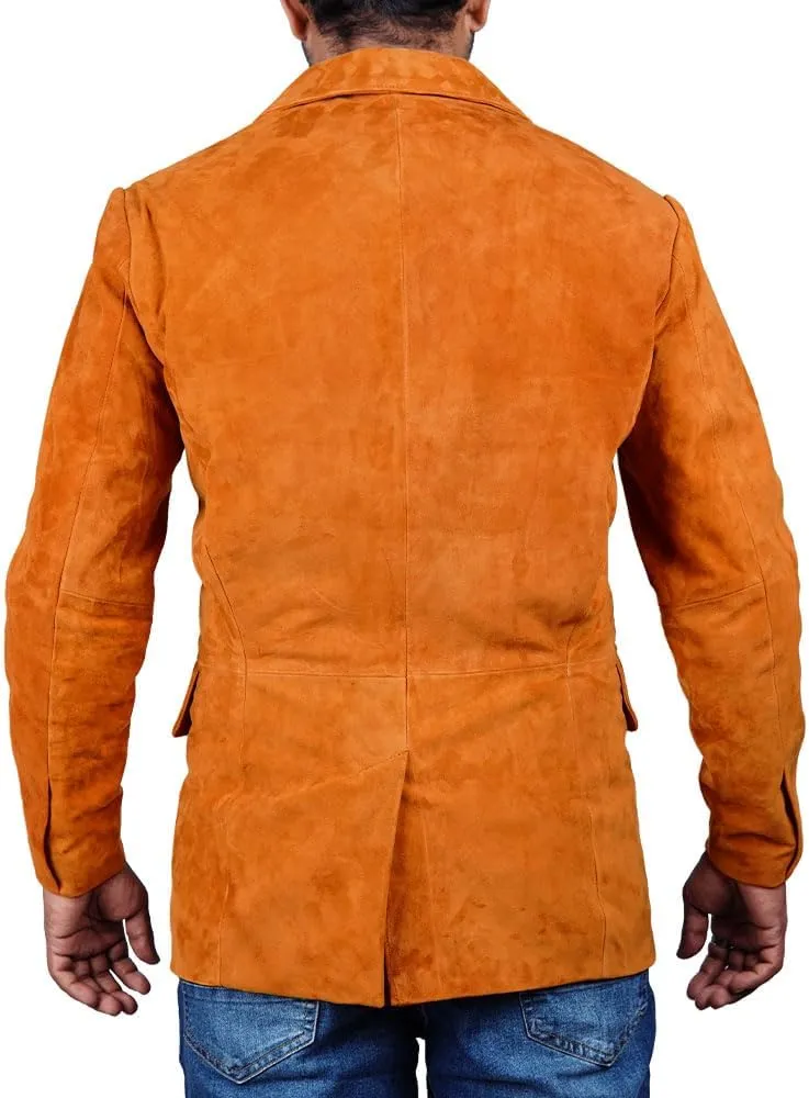 Suede Leather Blazer for Men Suede Sport Coat for Men Blazer Suede Leather Jacket Blazer Coat for Men