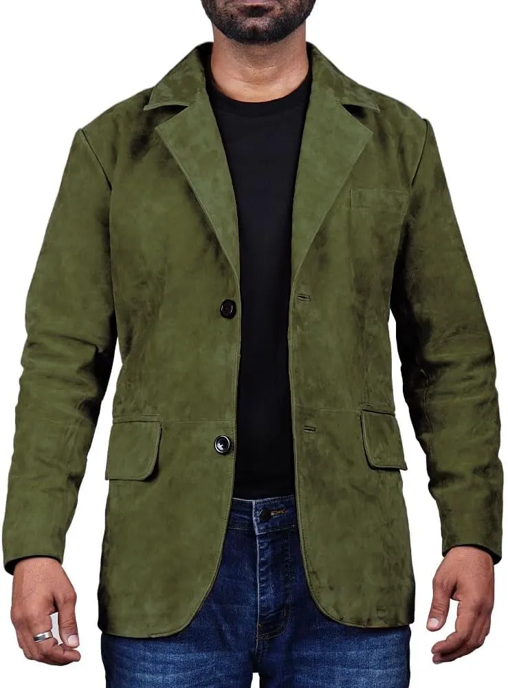 Suede Leather Blazer for Men Suede Sport Coat for Men Blazer Suede Leather Jacket Blazer Coat for Men