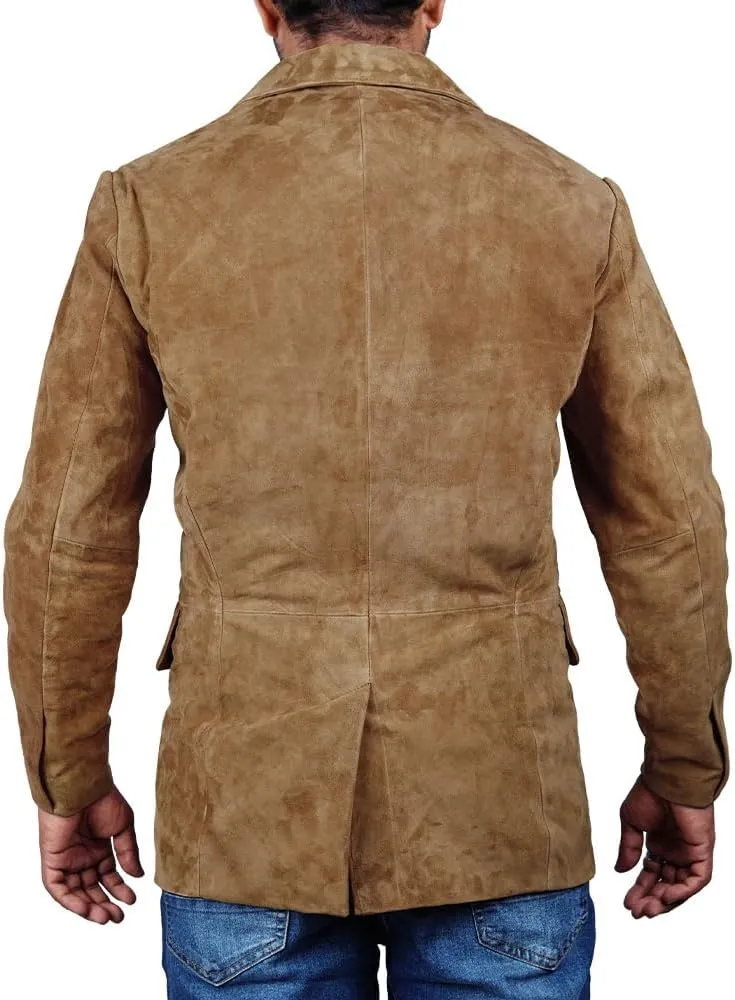 Suede Leather Blazer for Men Suede Sport Coat for Men Blazer Suede Leather Jacket Blazer Coat for Men