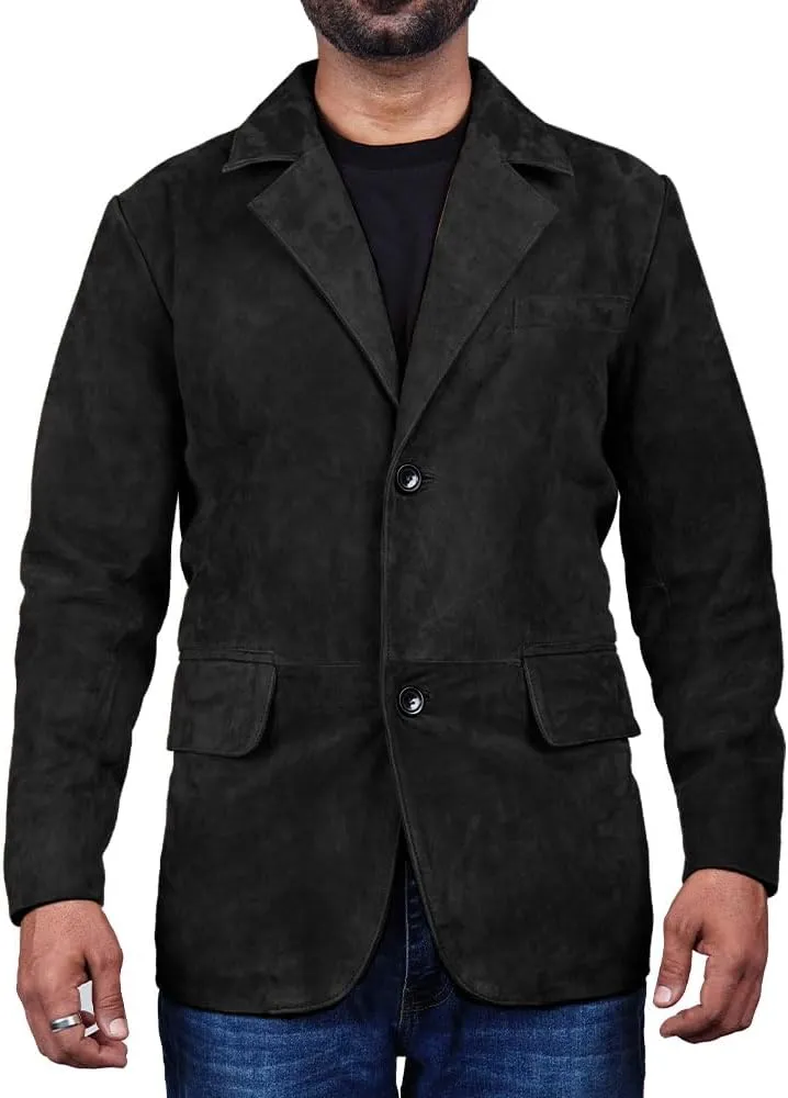 Suede Leather Blazer for Men Suede Sport Coat for Men Blazer Suede Leather Jacket Blazer Coat for Men