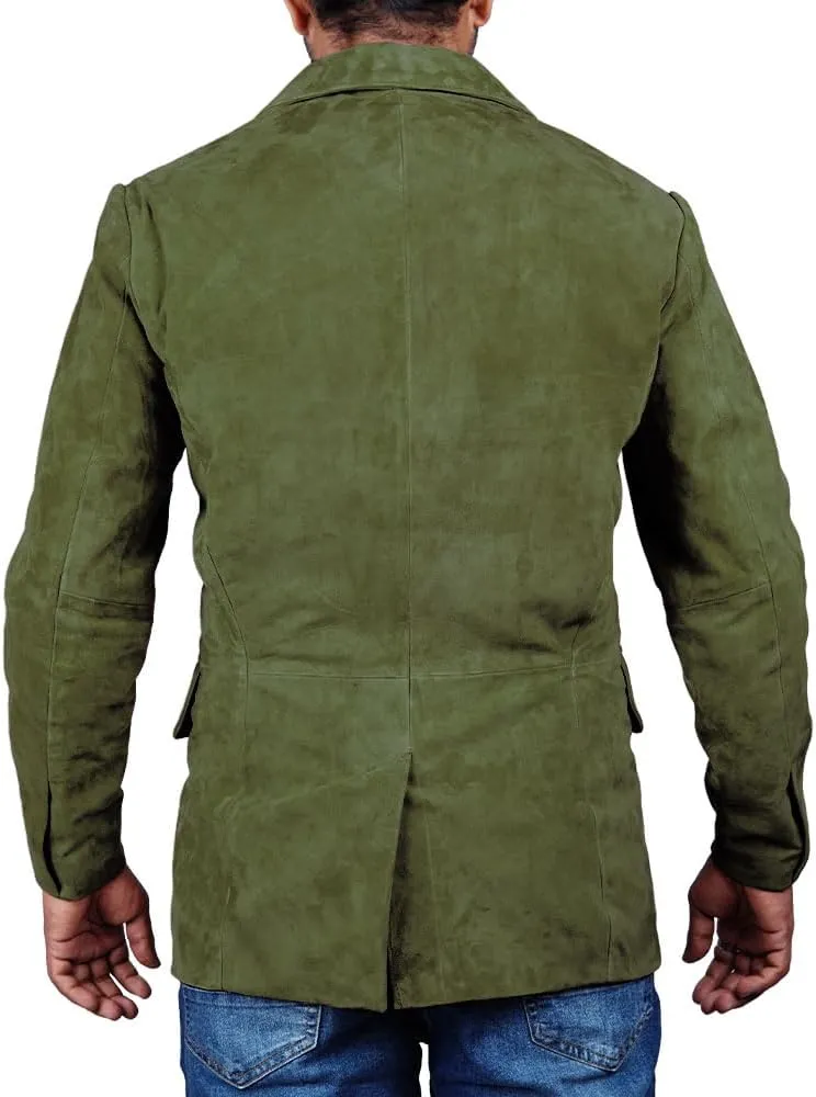 Suede Leather Blazer for Men Suede Sport Coat for Men Blazer Suede Leather Jacket Blazer Coat for Men