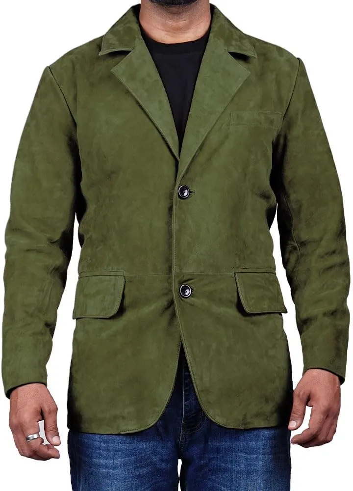 Suede Leather Blazer for Men Suede Sport Coat for Men Blazer Suede Leather Jacket Blazer Coat for Men