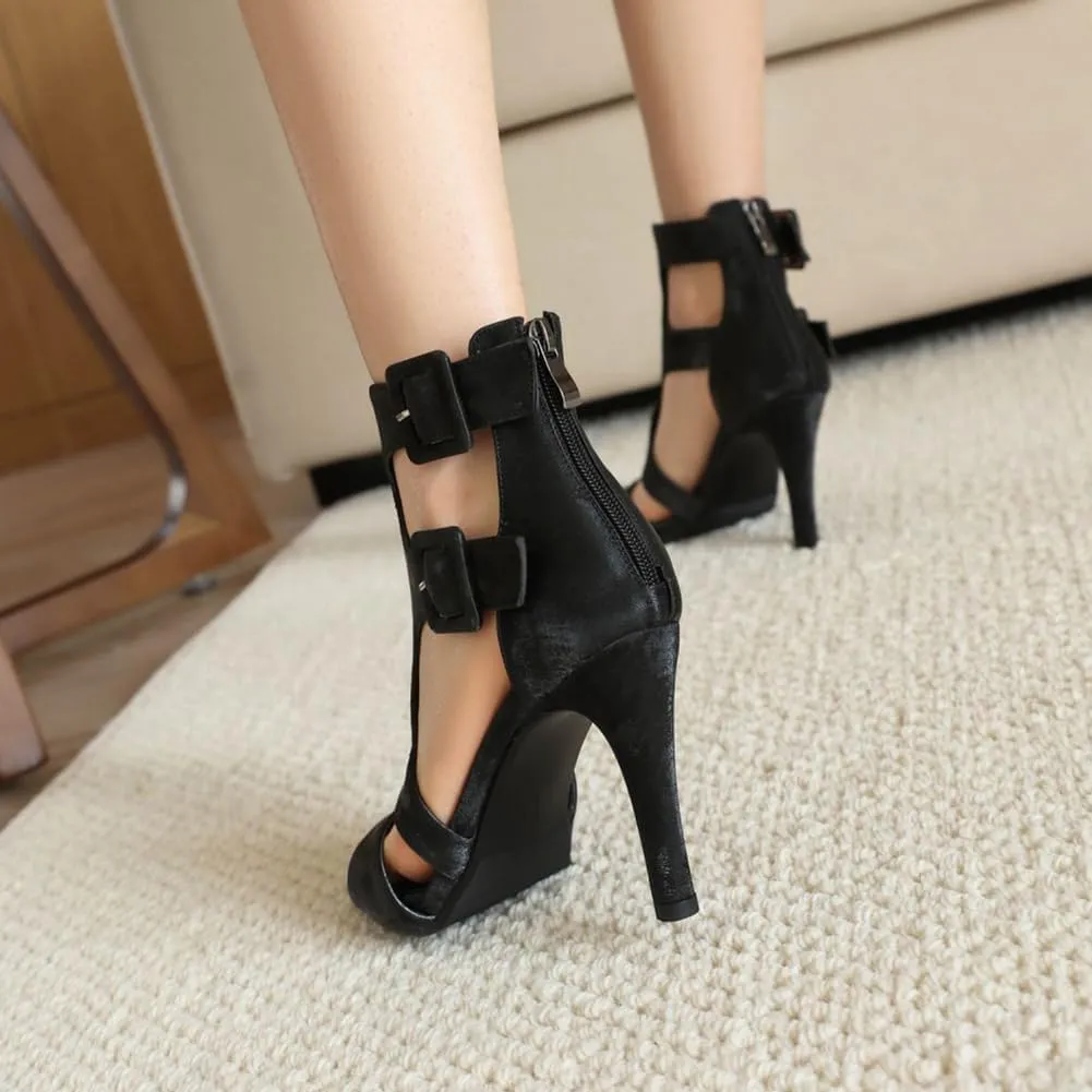 SWDZM Latin Ballroom Dance Booties Women High Heel Salsa Professional Dancing Shoes Performance,Model 3893