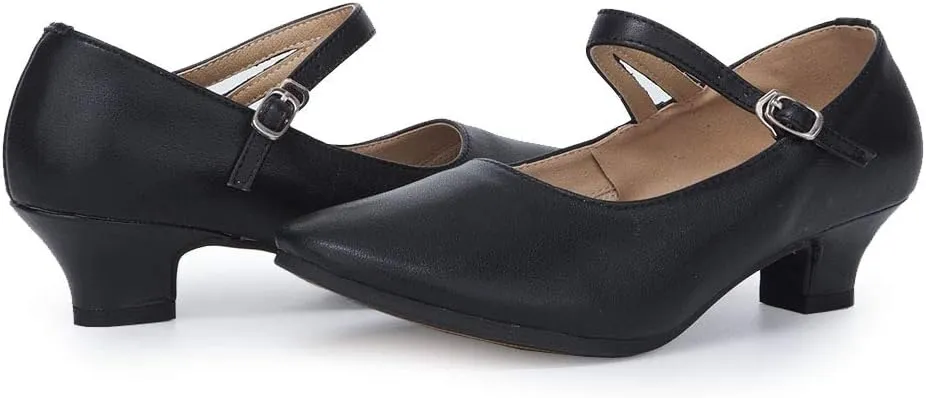 SWDZM Womens Ballroom Dance Shoes Closed Toe Latin Salsa Character Tango Practice Dancing Shoes