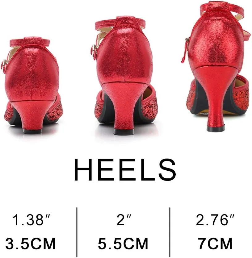 SWDZM Women's Latin Dance Shoes Tango Salsa Professional Ballroom Performance Practice Dance Shoes,DY08