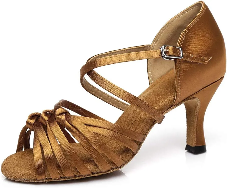 SWDZM Women's Standard Latin Dance Shoes,Salsa,Performance,Dancing Shoes Ballroom Model-L378