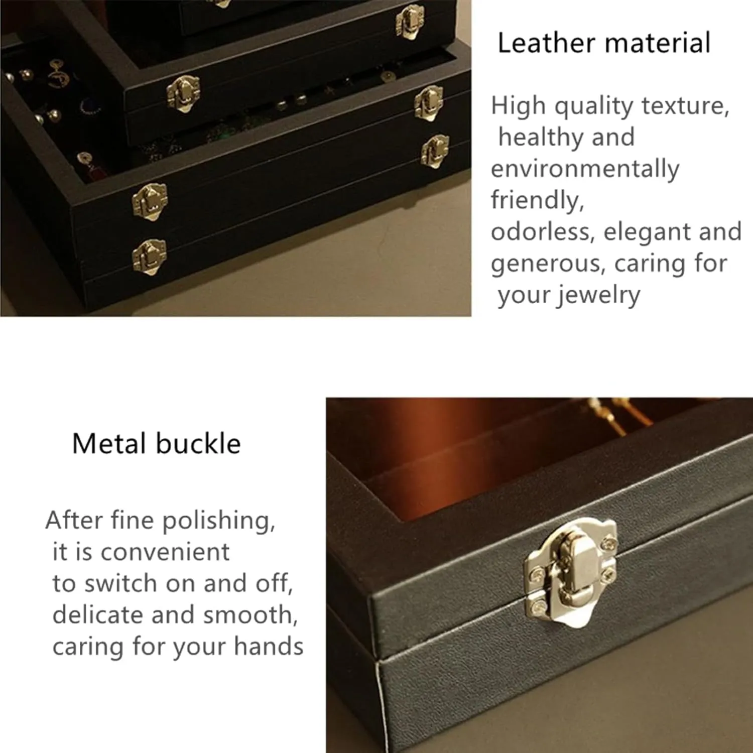 TANG SONG 11''x 7.9'' Brooch Storage Box Lapel Pin Display Case Jewelry Organizer Showcase (Black)