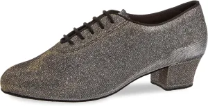TANZSCHUHMANUFAKTUR Women's Standard & Latin Dance Shoe, Black Silver, 6 Women