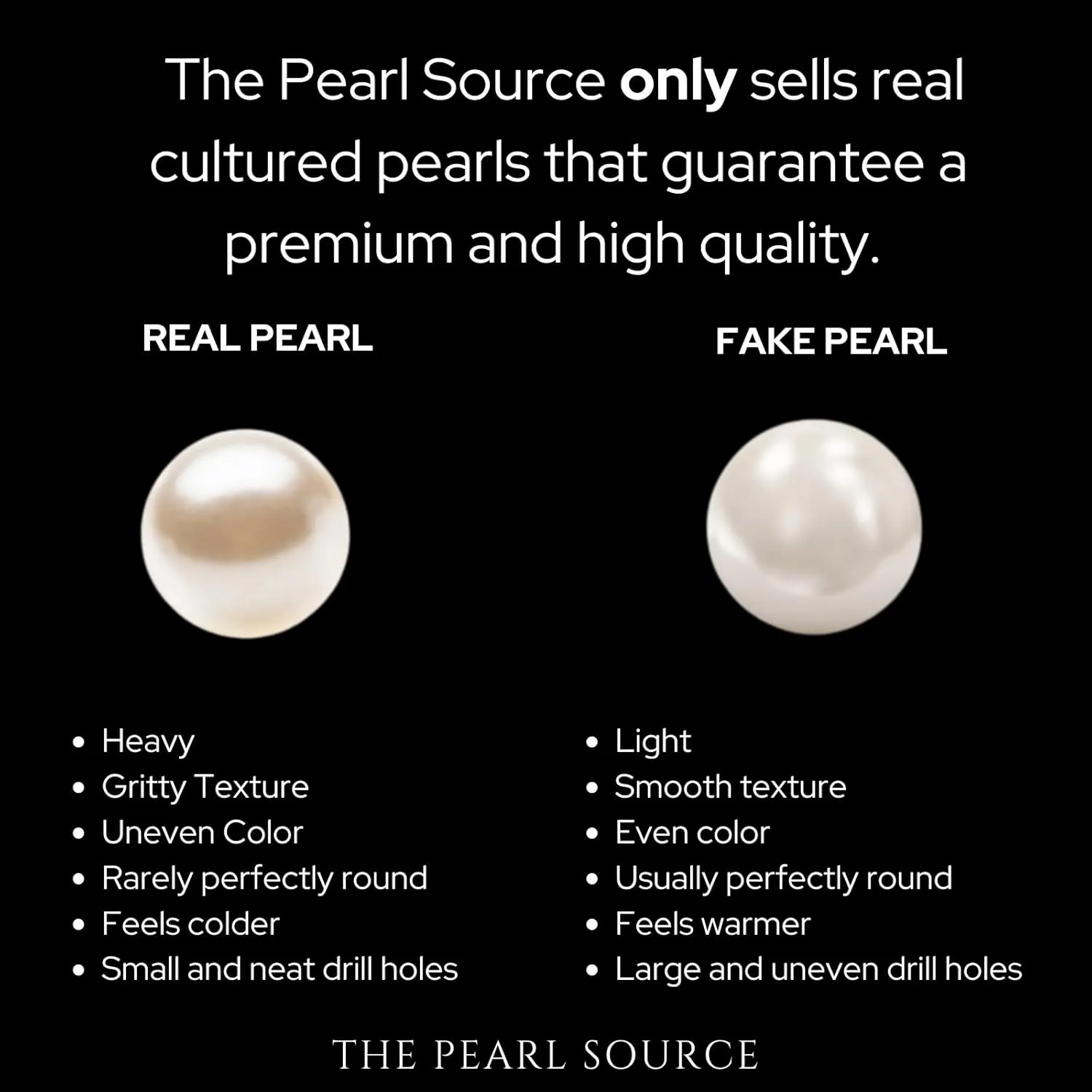 The Pearl Source AAA Quality Round Pink Freshwater Cultured Pearl Necklace for Women