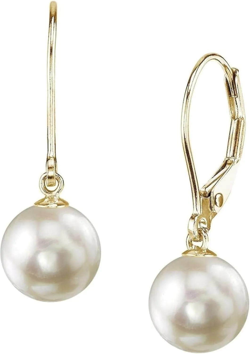 The Pearl Source AAA Quality Round Pink Freshwater Cultured Pearl Necklace for Women