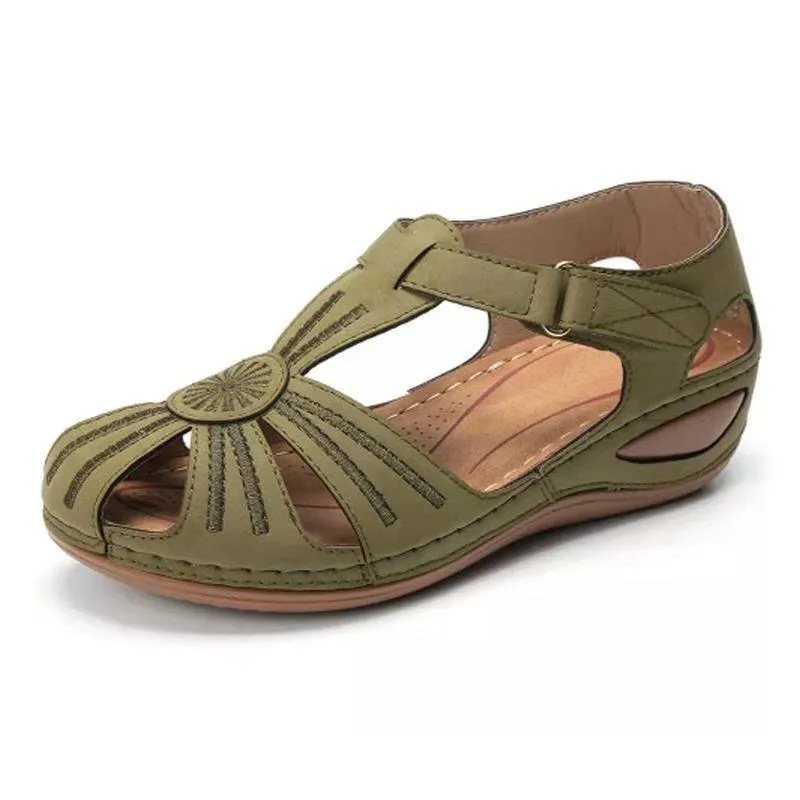 Thick-Soled Velcro Women's Hollow Sandals