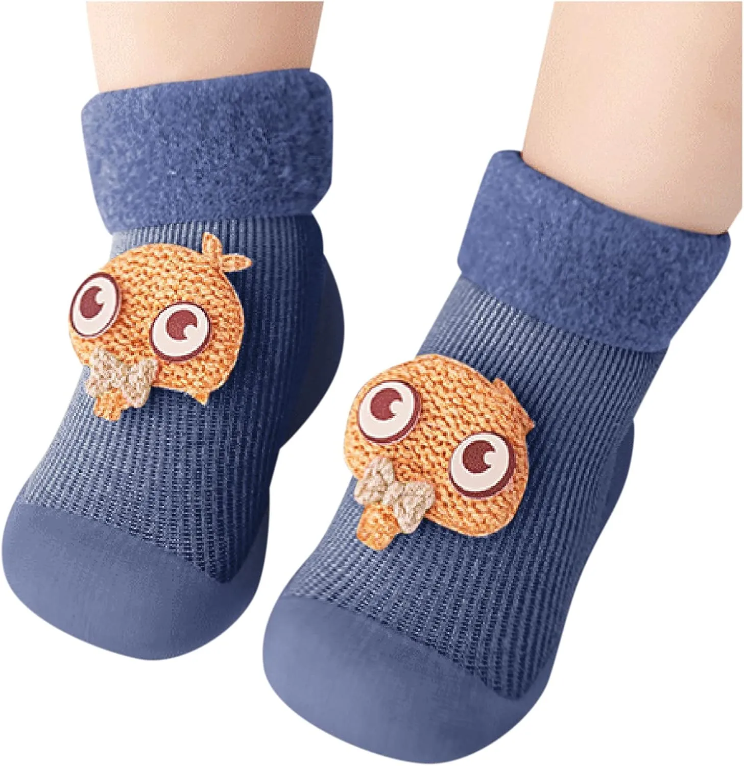 Toddler Sock Shoes,Kids Baby Boys Girls Warm Socks Shoes Knit Soft Solid Toddler Stocking Rubber Baby Slipper