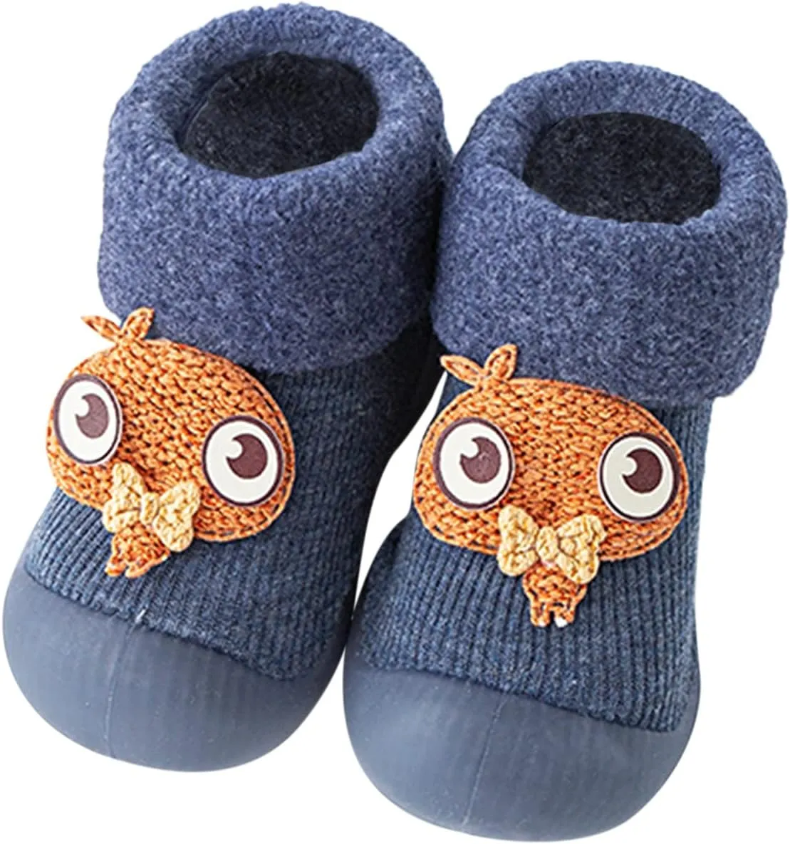 Toddler Sock Shoes,Kids Baby Boys Girls Warm Socks Shoes Knit Soft Solid Toddler Stocking Rubber Baby Slipper