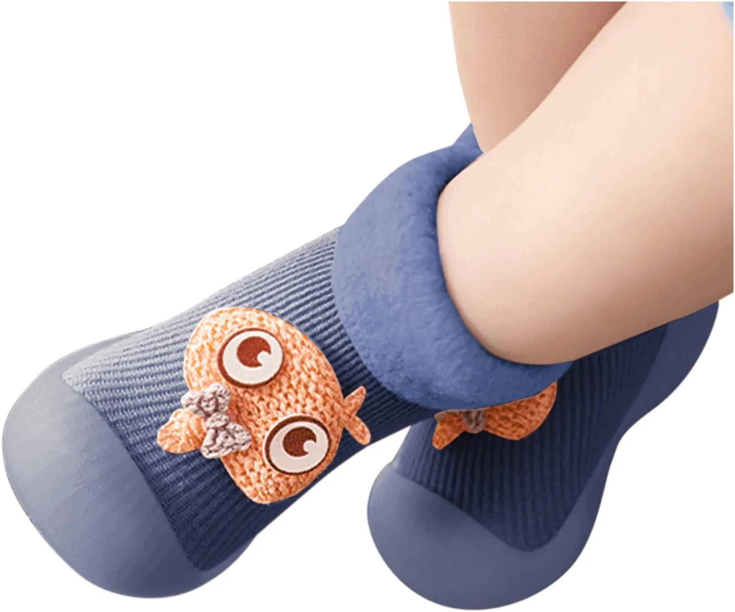 Toddler Sock Shoes,Kids Baby Boys Girls Warm Socks Shoes Knit Soft Solid Toddler Stocking Rubber Baby Slipper