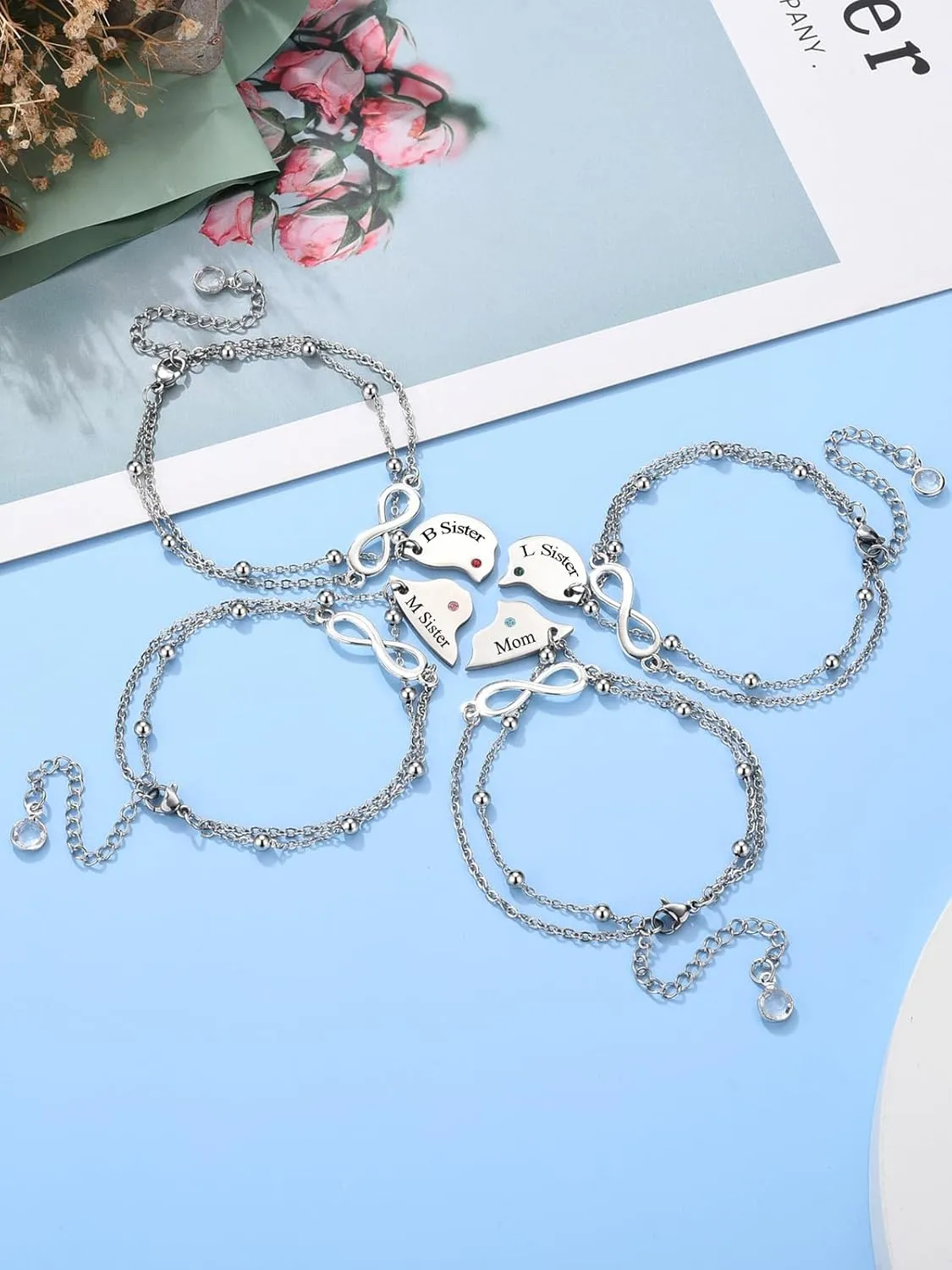 Top Plaza Matching Friendship Bracelets Best Friend Infinity BFF Bracelets for Women Puzzle Heart Relationship Bracelets Friendship Jewelry Birthday Graduation Gifts