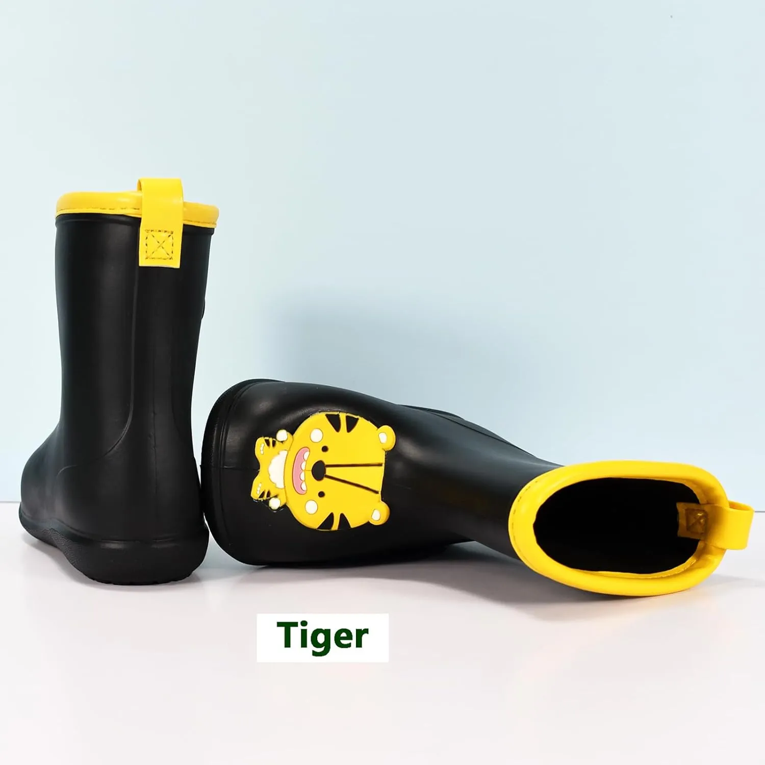 TRIWORIAE-Kids Toddler Rubber Rain Shoes EVA Waterproof Rain Boot Non-Slip Wellington Boots for Children Boys/Girls