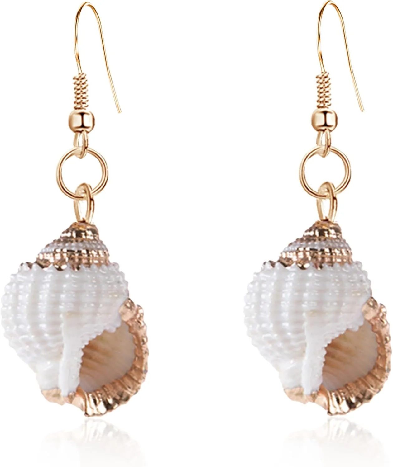 Tropical Beach Sea Jewelry Casual Natural Seashell Conch Drop Dangle Earrings for Women