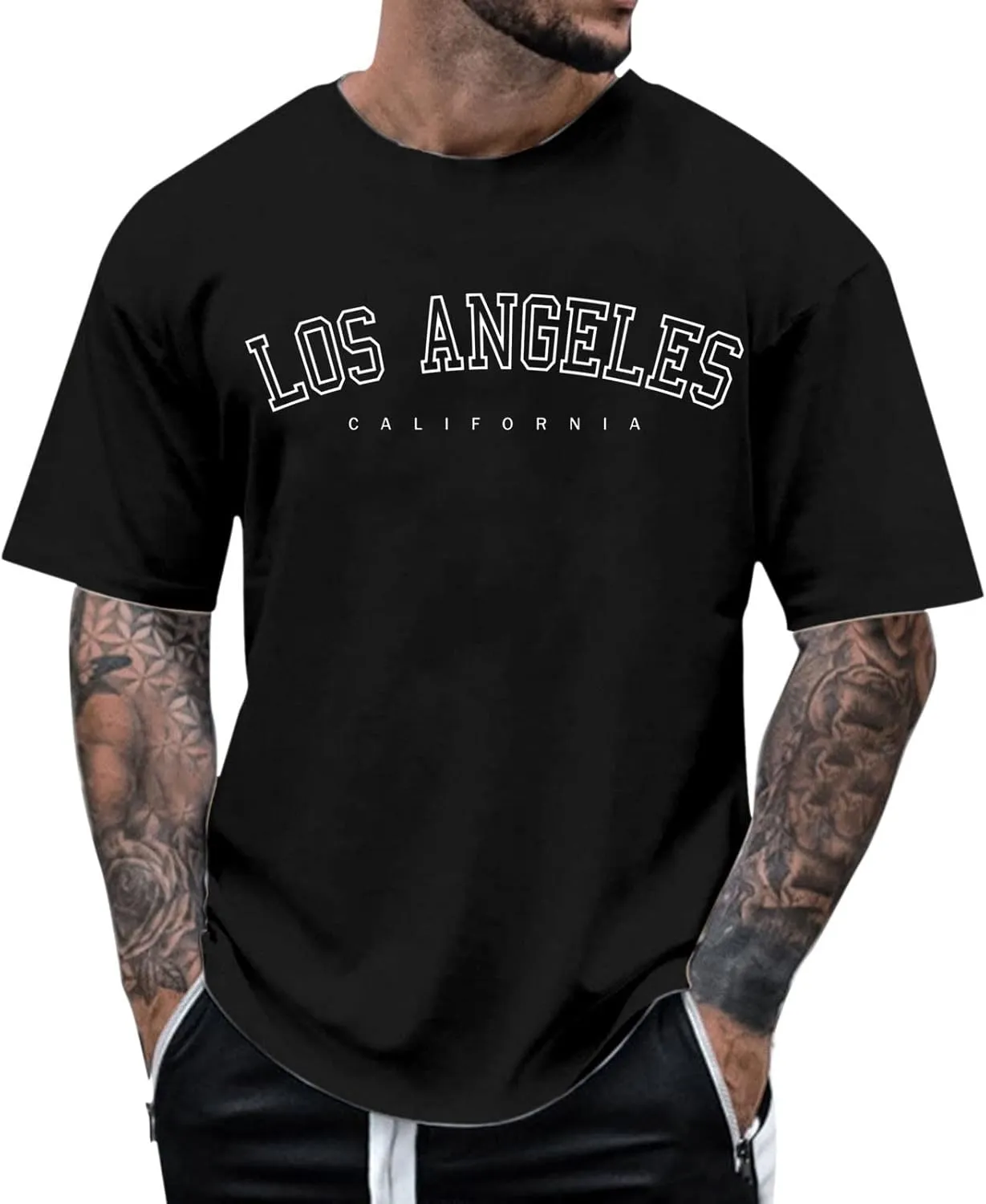 Tshirt for Men Casual Short Sleeve Breathable Athletic Outdoor Regular Fit Tees Trendy True Comfort Tops