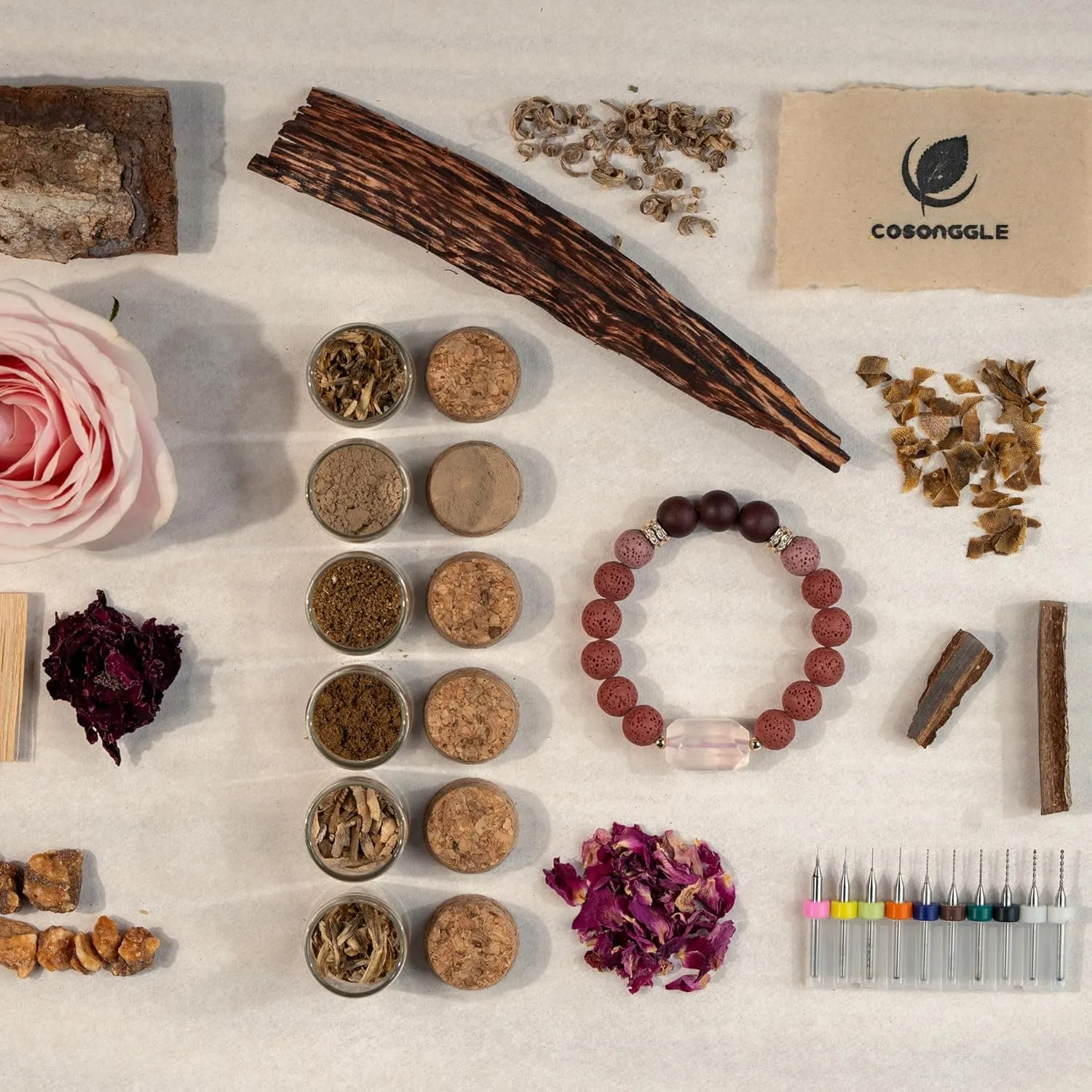 Unique Natural Fragrances, Royal Artistry Master Craftsmanship, Featuring Five Purely Natural Scents Contain Genuine Natural Crystals - 12mm beads