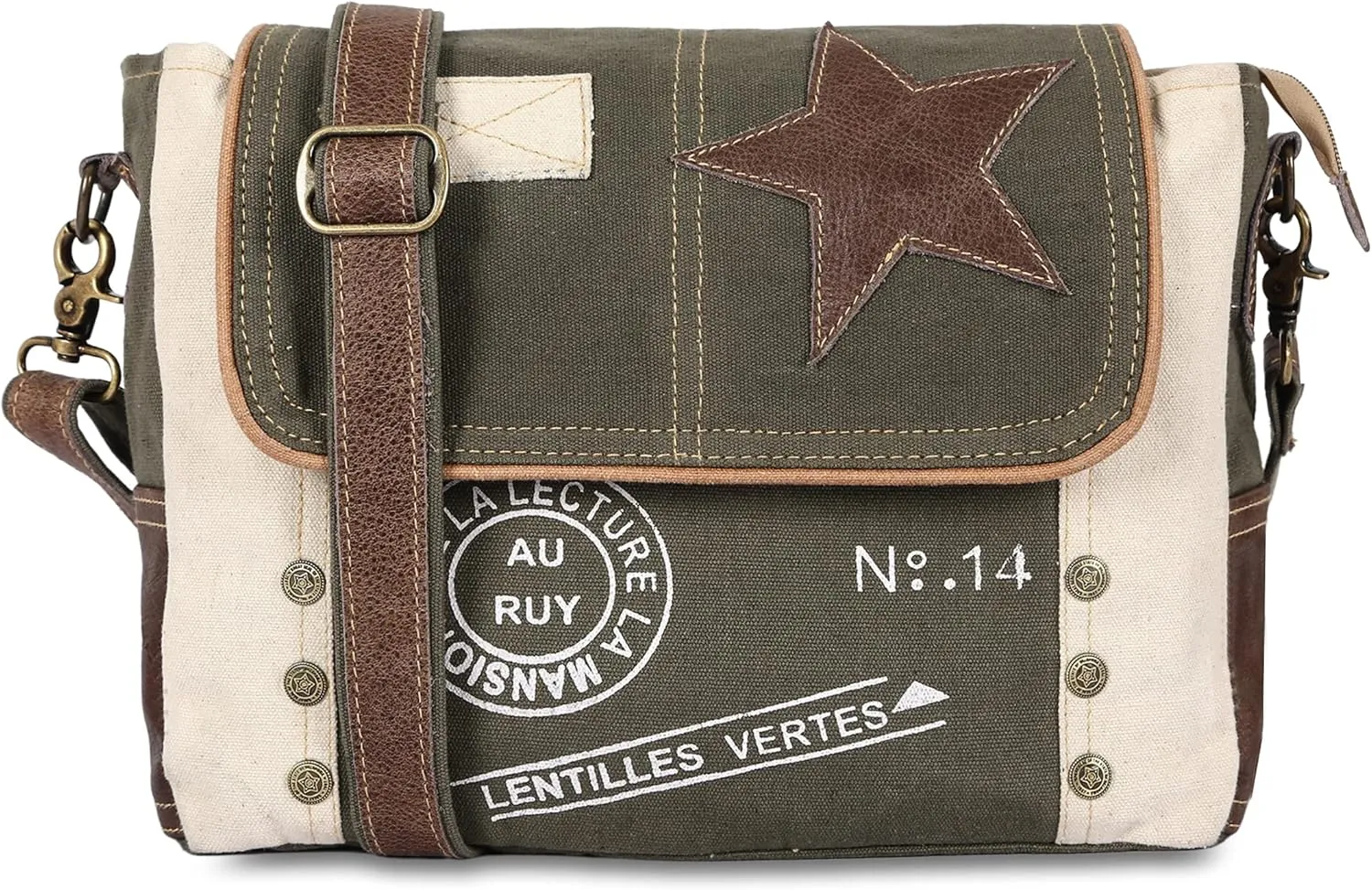 Upcycled Large Canvas Crossbody/shoulder Bag for women with removable shoulder strap canvas tote boho handbag
