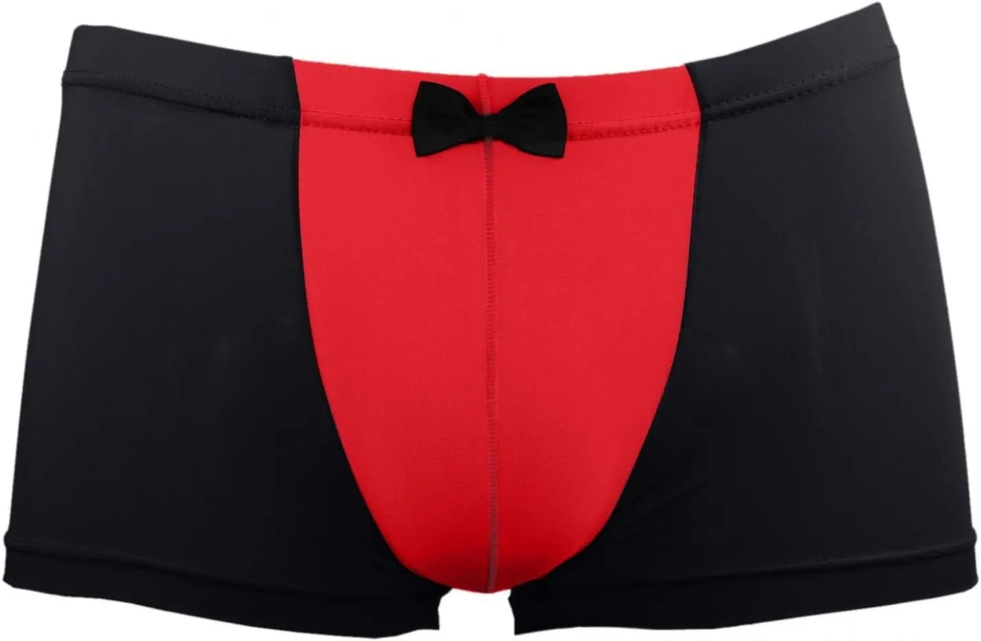 Valentines Day Gifts Men's Mid Wasited Funny Print Bowknot Icing Silk Breathable Boxer Briefs Underpant Shorts Pants