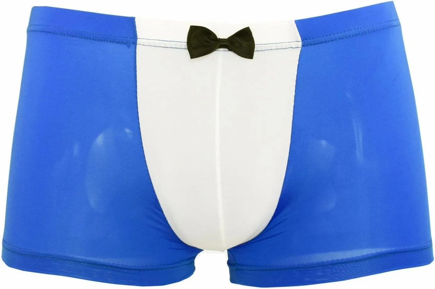 Valentines Day Gifts Men's Mid Wasited Funny Print Bowknot Icing Silk Breathable Boxer Briefs Underpant Shorts Pants
